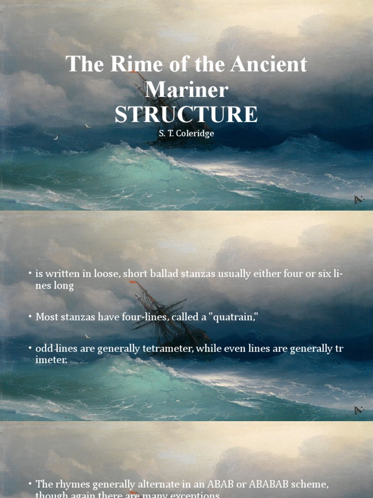 The Rime of The Ancient Mariner Structure S. T. Coleridge PDF