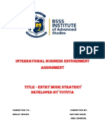 INTERNATIONAL BUSINESS ENVIORNMENT Assignment
