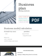 Business plan for driving institute covering operations, finances, regulations