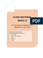 Class Material Week 12