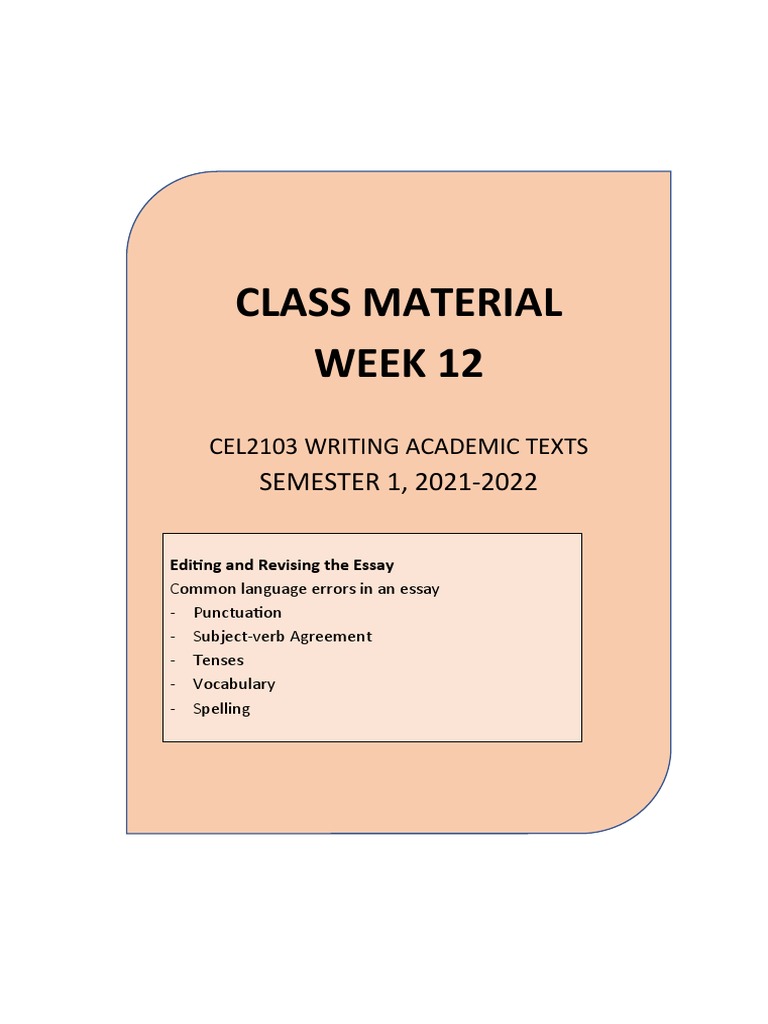 Class Material Week 12 | PDF | Punctuation | Accessibility