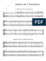 Weihnachtslieder Für 2 Saxophone - Partitur