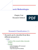 Research Methodologies: Chapter Four Research Methods