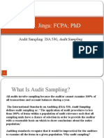 M. A. Jingu: Fcpa PHD: Audit Sampling: Isa 530, Audit Sampling