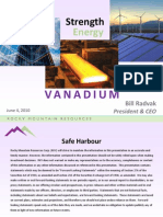 The Strength and Energy of Vanadium