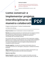 Como Construir e Implementar Projetos Interdisciplinares de Maneira Colaborativa