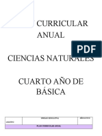Plan Curricular Anual Ciencias Naturales 4to Va Cuarto