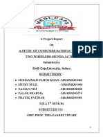 A Project Report On A Study of Consumer Satisfaction of Two Wheelers (Honda Activa) Submitted To Medi-Capsuniversity, Indore Submittedby