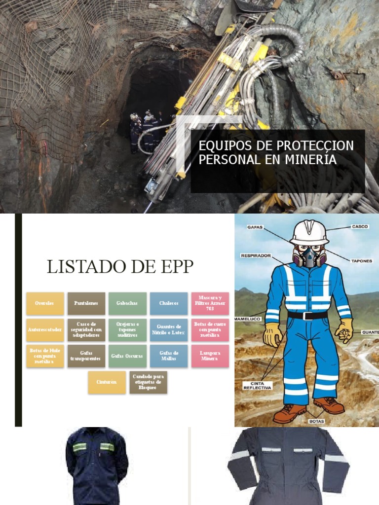 Epp Utilizados en El Departamento de Minería PDF Casco Equipo de