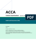 Acca - Aa Mock Exam 1