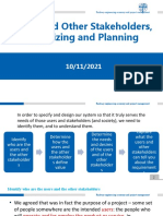 5- Users and Other Stakeholders, Organizing and Planning