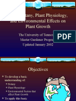 Basic Botany, Plant Physiology, and Environmental Effects On Plant Growth