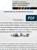 Importancia de Los Programas Publicos