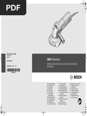 Bosch Esmerilhadeira GWS 6-115 | PDF