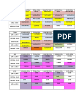 Horários escolares semanais