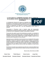 CGT Sobre El Acuerdo Con El FMI