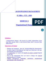 Change & Knowledge Management-IV MBA (Module-2)