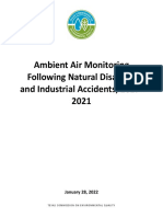 Ambient Air Monitoring Following Natural Disasters and Industrial Accidents, 2017-2021
