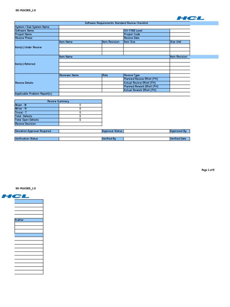 Software Requirements Review Checklist | PDF | Information Age ...
