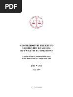 Completion' Is The Key To Liquidated Damages: But What Is Completion?