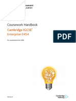 0454 Coursework Handbook (For Examination From 2020)