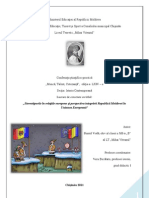 Lucrare de Cercetare "Stereotipurile În Relaţiile Europene Şi Perspectiva Integrării Republicii Moldova În Uniunea Europeană"