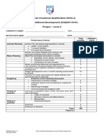 Project Rubric - Early Childhood Level 2 Nov. 2020