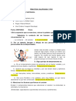 Práctica calificada 1 sobre temperamento, personalidad y factores del carácter