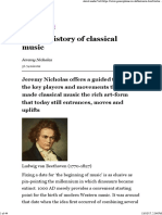 A Brief History of Classical Music