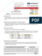 Product Campaign Bulletin: Number: Wrd-21R DATE: 04/16/21 APPLICABILITY: 2019 MY Forester