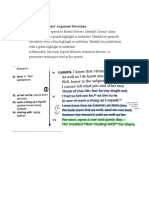 Analyzing Cassius' Argument Directions:: Know Know Men