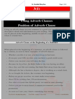 Using Adverb Clauses Position of Adverb Clause