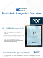 Supply Chain Management - Blockchain Integration Overview
