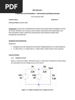 Eee 334 Lab 1 Ltspice and Lab Orientation - Instruments and Measurements