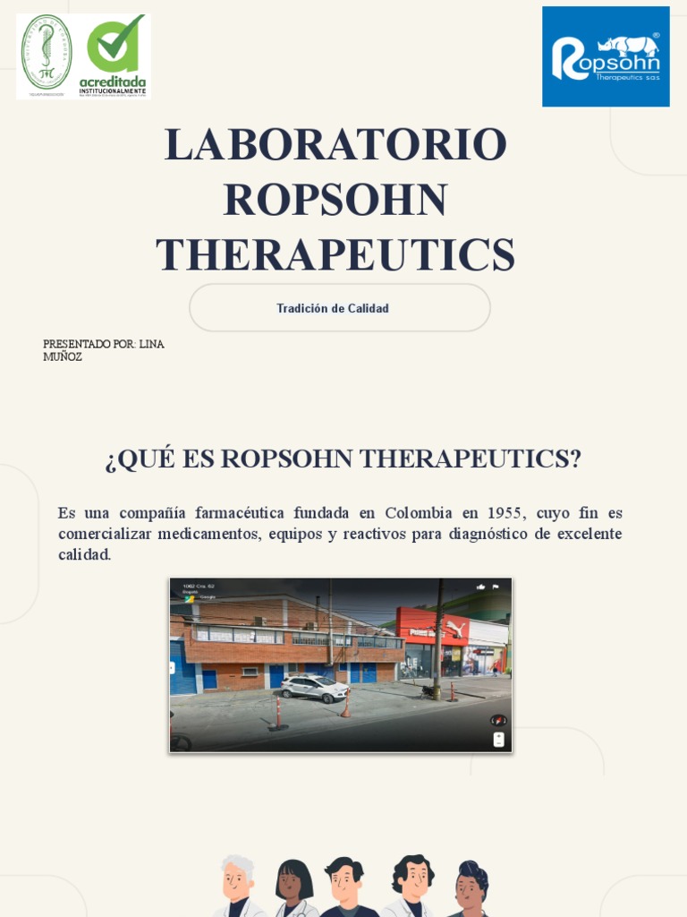 Laboratorio Ropsohn Therapeutics | PDF | Calidad (comercial) | Farmacia