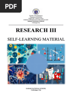 Research Iii: Self-Learning Material