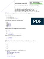 QUANTUM NUMBERS WORKSHEET A.Calvin