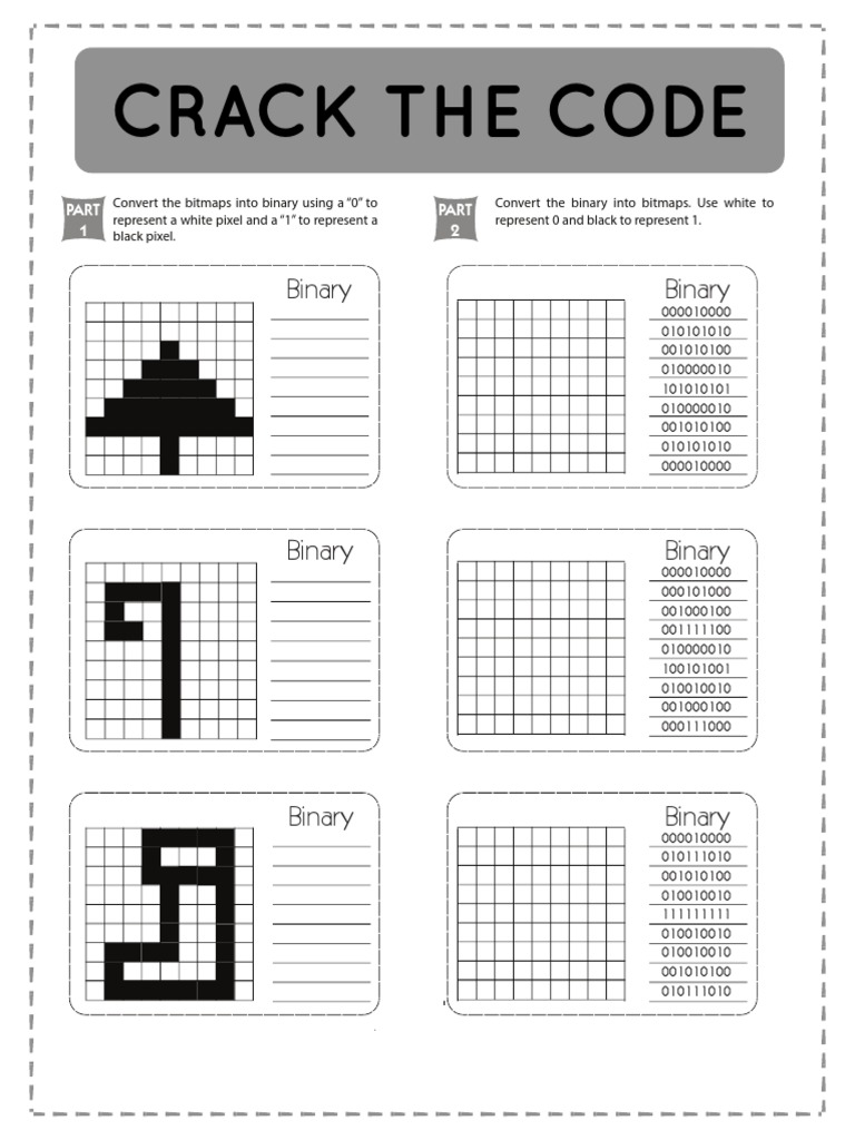 CODE Binary Worksheet | PDF | Mathematics | Theoretical Computer Science