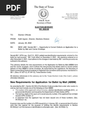 Opportunity to Correct Defects on Application