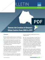 Uneven Job Creation in Ontario's Urban Centres From 2008-2019 report by the Fraser Institute