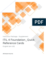 ITIL 4 Foundation - Quick Reference Cards: Instructor Package - Supplement
