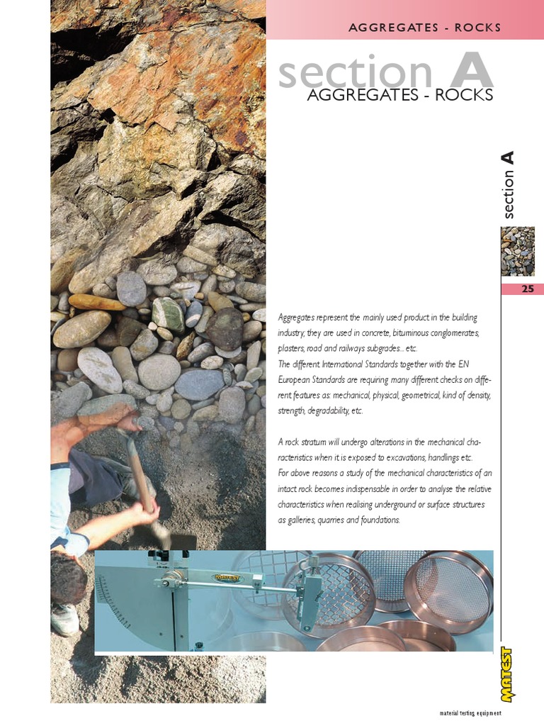 Section A: Aggregates - Rocks | PDF | Refractory | Building Insulation