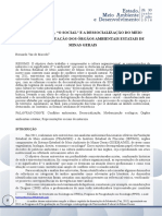 O Ambiental, o Social e A Dessocializacao Do Meio