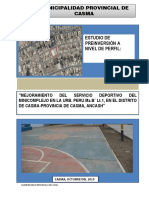 Estudio de Preinversión A Nivel de Perfil:: Municipalidad Provincial de Casma