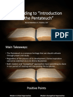 Responding To Introduction To The Pentateuch