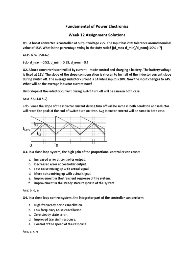 Power Electronics Assignment Solutions | PDF | Electrical Engineering ...