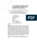 Innovations in Athletic Preparation- Role of Substrate availability to modify training adaptation and performance 