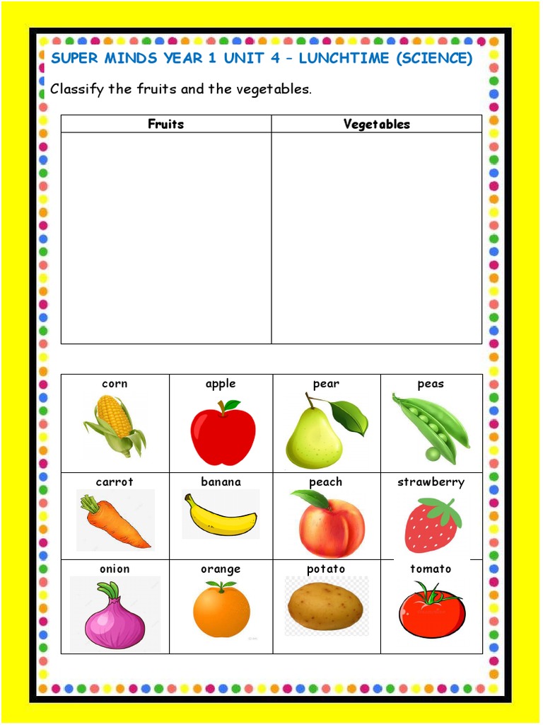 Fruits and Vegetables PDF