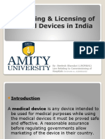 Regulating & Licensing of Medical Devices in India