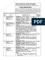 Government of The Punjab: Career Opportunities